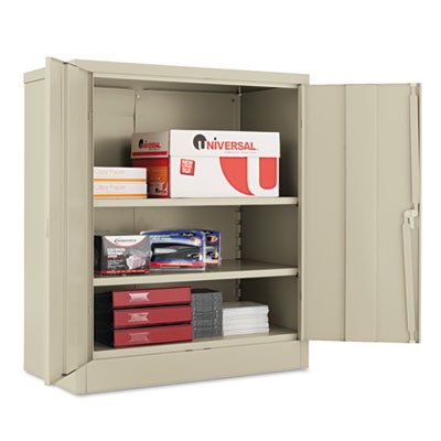 Quick-Assemble Cabinet, 36w x 18d x 42h, Light Gray