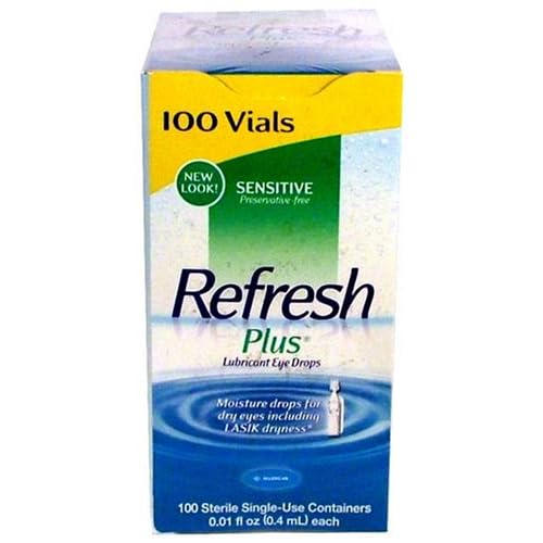 Allergan Refresh Plus Lubricant Eye Drops for Sensitive Dry Eye