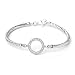 Silver Diamond Circle Bracelet