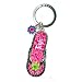 Tinker Bell Pink Flip Flop Pewter Keychain