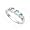 Sterling Silver Baby Ring with Aquamarine CZ - 2mm Band Width - 4mm Face Height - Sizes: 1-4, 3