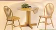 BEAUTIFUL 36"DIA ROUND TABLE W.2 DROP-LEAF AND 2 CHAIRS