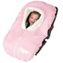 Kiddopotamus PoshPouch Premium Baby Carrier Cover Faux Seude & Fur, Pink