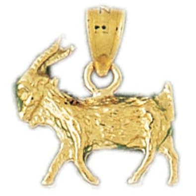 Cheap Girls Jewelry Dazzlers Solid 14k Gold 3D Goat Farm Animal Charm Pendant Available in three colors from jewelsberry (weights: 2.8 grams only) For Sale