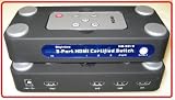 PTC 3-PORT HDMI 1.3 Certified Switch / Selector with IR Remote Control