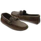 Minnetonka Moccasin Men's Moosehide Dbl Bottom SS (Chocolate 11.5 M)