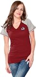 Colorado Avalanche Women's Cabernet Red Energy V-Neck T-Shirt