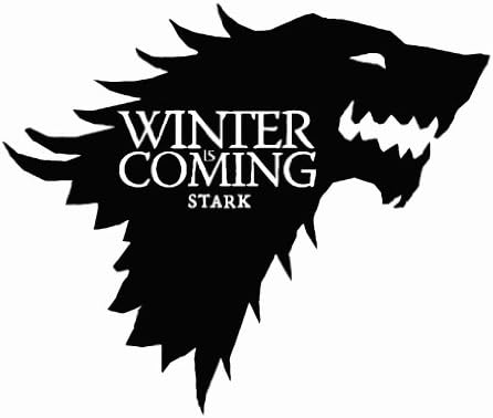 [QTY 5] HOUSE STARK GAME OF THRONES STICKER DECALS (3 x 3 Inches)