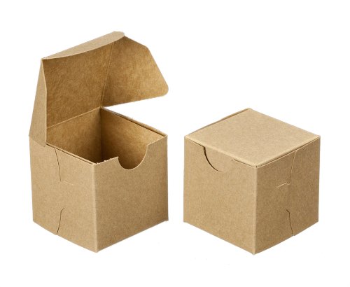 Dress My Cupcake Cupcake Box with Lid, Brown, Set of 100