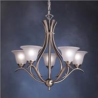 Dover Collection Brushed Nickel Five Light Chandelier
