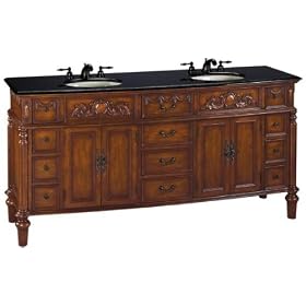 Josephine Sink Cabinet Double 72w Antique Walnut by Home Decorators Collection