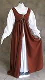 Brown Medieval Renaissance Gown Dress and Chemise Costume LOTR 3X by Artemisia Designs