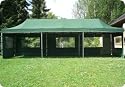 3x9m Klapp Falt Pavillon grün +Seitenwände