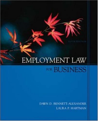 Employment Law for Business (Irwin/McGraw-Hill Legal Studies in Business Series)