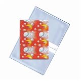 Lenticular Business Card Holder with two pockets: Size 3x4-1/4 closed, , RED, WHITE
