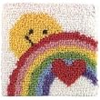 Natura 12 Inch x12 Inch Latch Hook Kit-Rainbow Sunshine