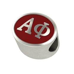 Alpha Phi Enameled Sorority Bead Charm Fits Most European Style Bracelets. High Quality Bead in Stock for Fast Shipping