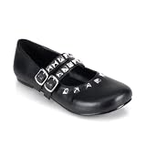 DAISY-12 Trendy Black Mary Jane Shoes Ballet Flats Pleaser