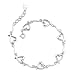 Young at Heart: Sterling Silver Designer Inspired Fancy Link Chain Bracelets with Unique Heart Charms