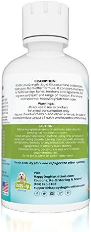 Glucosamine for Dogs with Chondroitin & MSM Liquid Hip & Joint Supplement For Maximum Nutrient Absorption Compared to Chewables ♥ Prevent Poor Joint Health & Renew Older Dogs Aching Joints ♥ 100% Money Back GUARANTEE ♥ Made in USA ♥ Buy Now! (32 oz)