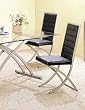 Silver and Black Side Chairs By Coaster Furniture