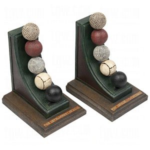 Golf gifts history of golf balls bookends