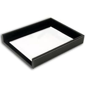 Click here to buy Rustic Genuine Leather Executive Front-Load Tray, Letter Size by Genuine Leather Desk Accessories.