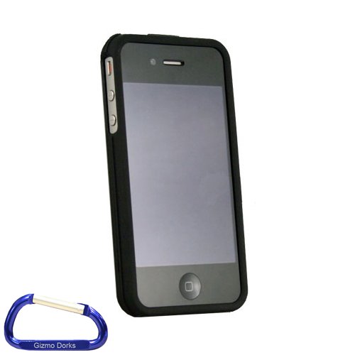 Gizmo Dorks Rubber Hard Case Cover (Black) for the Apple iPhone 4