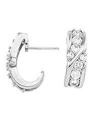 Pair of Platinum Diamond Earrings - 1.28 Ct. -- LIFETIME WARRANTY