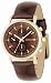 DKNY Stainless Steel Ladies Brown Mop Dial & Brown Patent Leather Strap