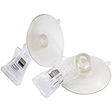 2 PCS 47mm Clear Plastic Wall Suction Cup Clip Clamp