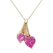 Necklace With 3.42ctw Sapphires and Topazes Yellow Gold Length 18in