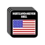 US Flag - Suitland-Silver Hill, Maryland (MD) Set of 4 Mini-Mousepad Coasters