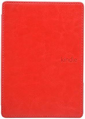 VersionTech New For Amazon Kindle 4th / 5th 6" inch E-book eReader Slim Leather Cover Case Hard Shell Red