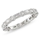 10K White Gold 1/2 CT TDW Diamond Eternity Ring (G-H, I2-I3)