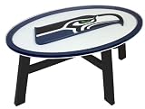 Seattle Seahawks Wood Coffee Table With Glass Cover
