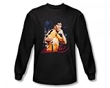 Bruce Lee - Yellow Jumpsuit Adult L/S T-Shirt In Black