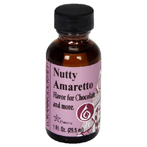 LorAnn Oil-Soluble Flavors for Chocolate, Nutty Amaretto Oil, 1-Ounce Bottles (Pack of 4) by LorAnn Oils