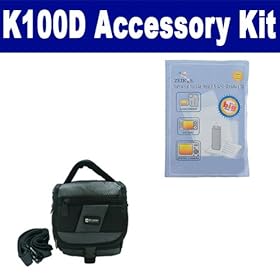 Pentax K100D Digital Camera Accessory Kit includes: ZELCKSG Care & Cleaning, SDC-27 Case