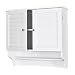 SEI Nassau White Louvered Towel Cabinet