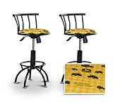 2 John Deere Tractor Farm Black Adjustable Barstools