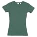 Women's Basic Baby 1x1 Rib Short Sleeve Crew Tee