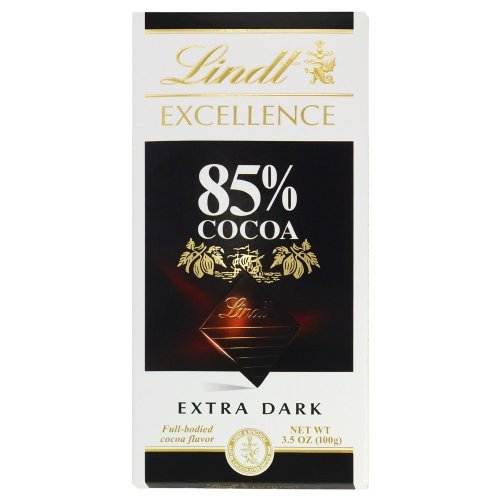 Lindt Excellence Extra Dark Chocolate 85% Cocoa, 3.5-Ounce Packages (Pack of 12)