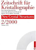 Zeitschrift Fuer Kristallographie - New Crystal Structures