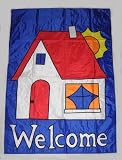 Outdoor Living : WELCOME HOUSE Home holiday BANNER Flag GARDEN YARD NEW