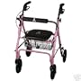 PINK (Breast Cancer Awareness), Medline Deluxe Folding Rollator Rolling Walker $10.00 of purchase price is donated to Breast Cancer Research.