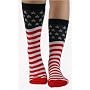 Women's Soft and Beautiful Novelty American Flag Trouser Socks by Foot Traffic