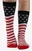 Women's Soft and Beautiful Novelty American Flag Trouser Socks by Foot Traffic
