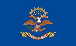 Valley Forge Nylon North Dakota State Flag, measures 3-Foot x 5-Foot