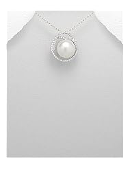 CZ Pendant Necklace In 92.5 Sterling Silver